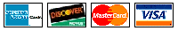 Credit cards accepted: American Express, Discover, MasterCard, Visa